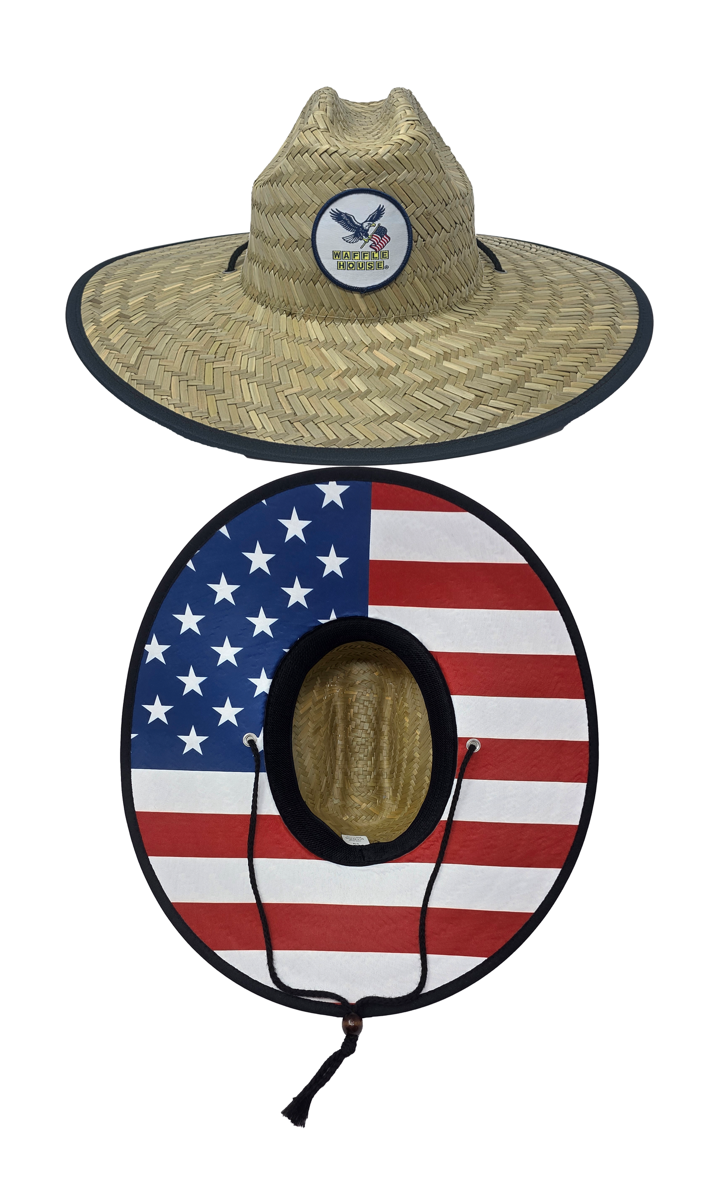 Waffle House Adult Patriotic Straw Hat