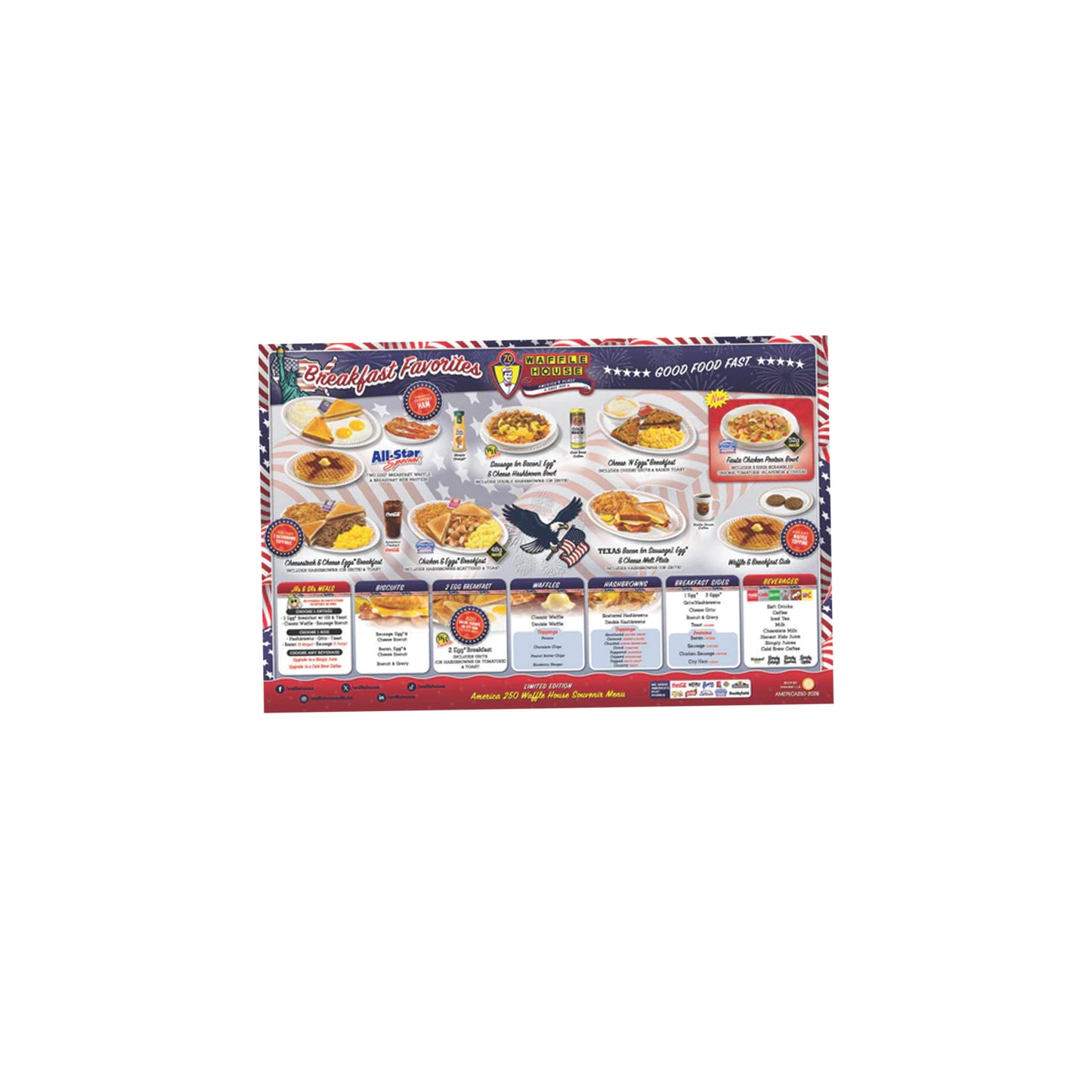 Waffle House Patriotic Menu