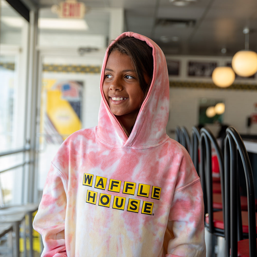 Waffle House Youth Tie-Dye Hoodie