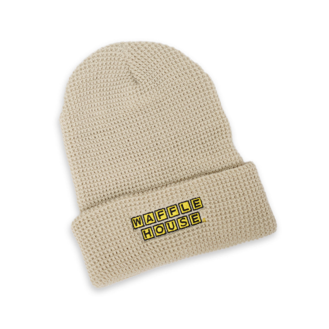 birch beanie with Waffle House logo on front cuff