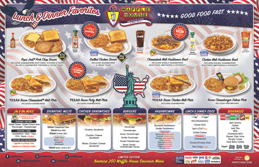 Waffle House Patriotic Menu