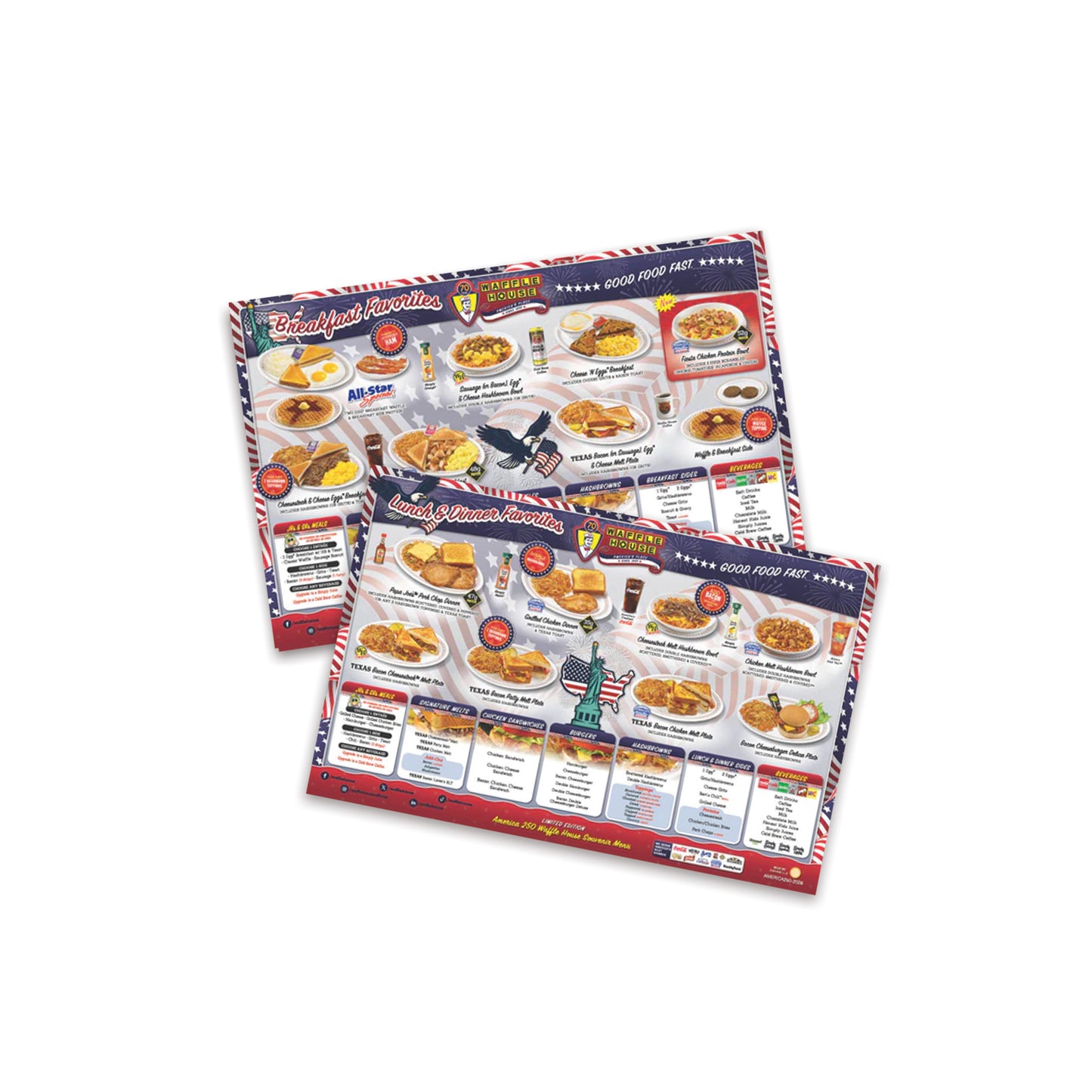 Waffle House Patriotic Menu