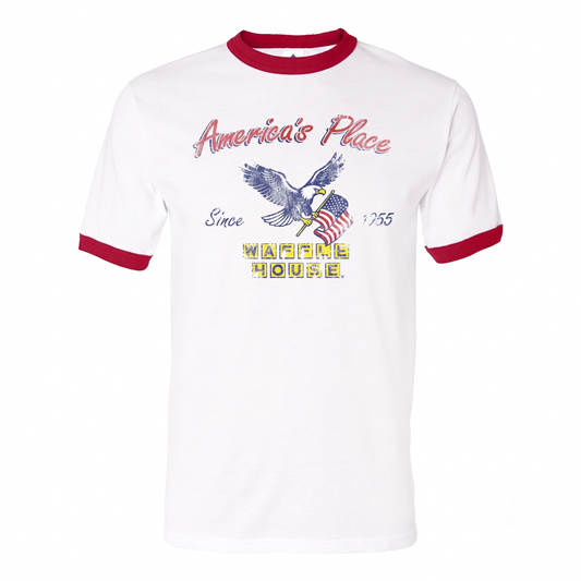 Waffle House Patriotic Ringer Tee