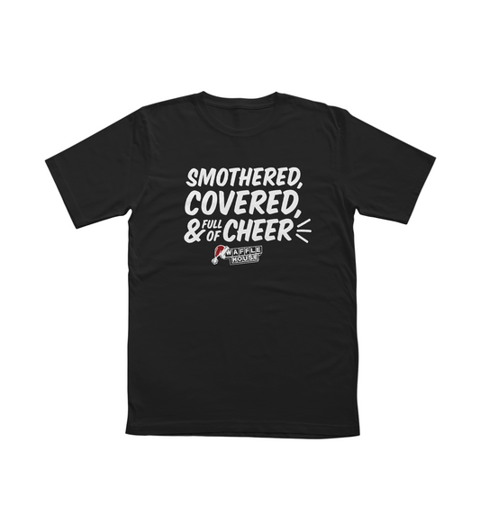 Waffle House Smothered Covered and Full of Cheer Black T-shirt