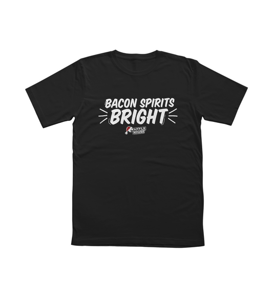 Waffle house Bacon spirits bright black t-shirt