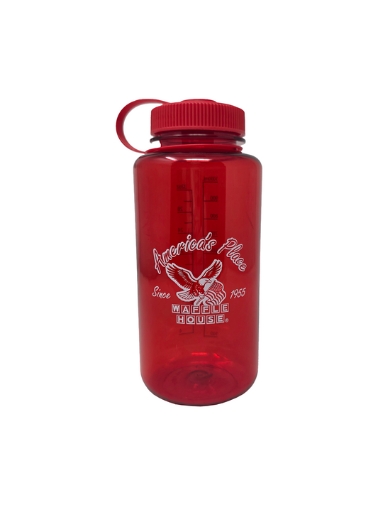 Red bottle featuring "America's Place" and a majestic eagle in white