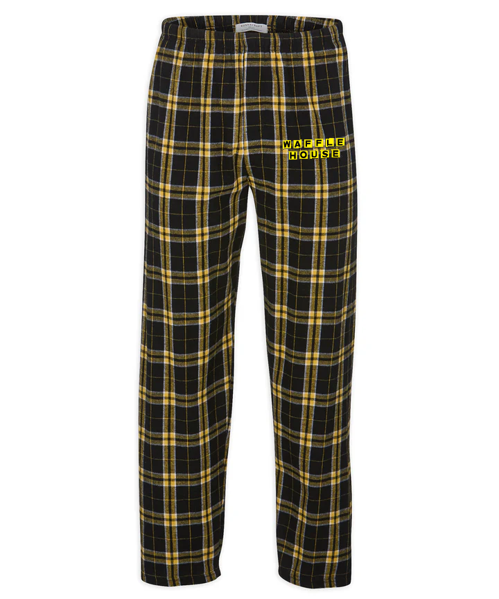 Black and Gold Flannel PJ Pant Waffle House