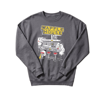 Waffle Haunted House Adult Crewneck