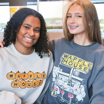 Waffle Haunted House Adult Crewneck