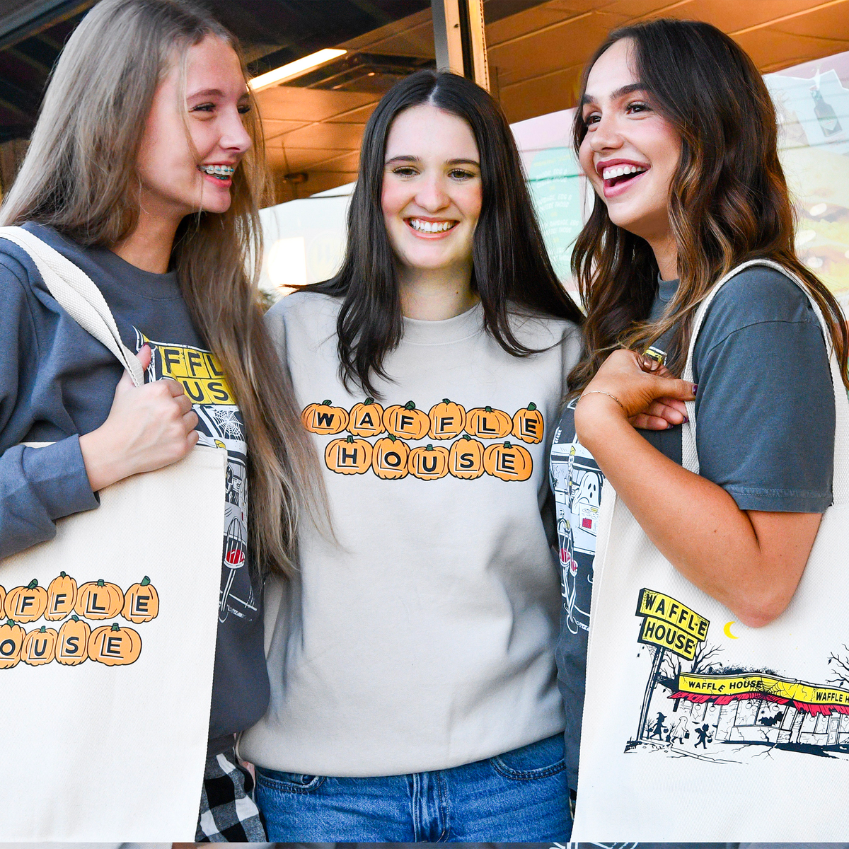Waffle House Pumpkin Patch Adult Crewneck