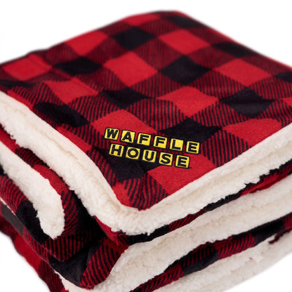 Waffle House Sherpa Blanket - Flannel